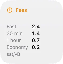 Small fees widget